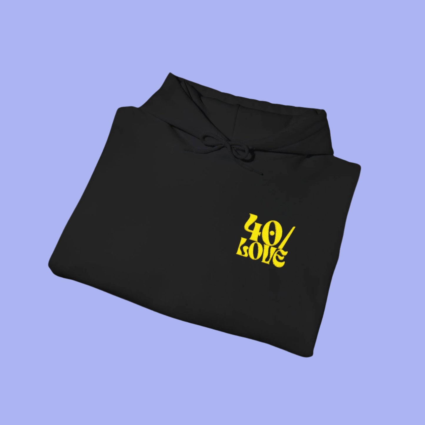 40/Love Hoodie - Embroidered Yellow