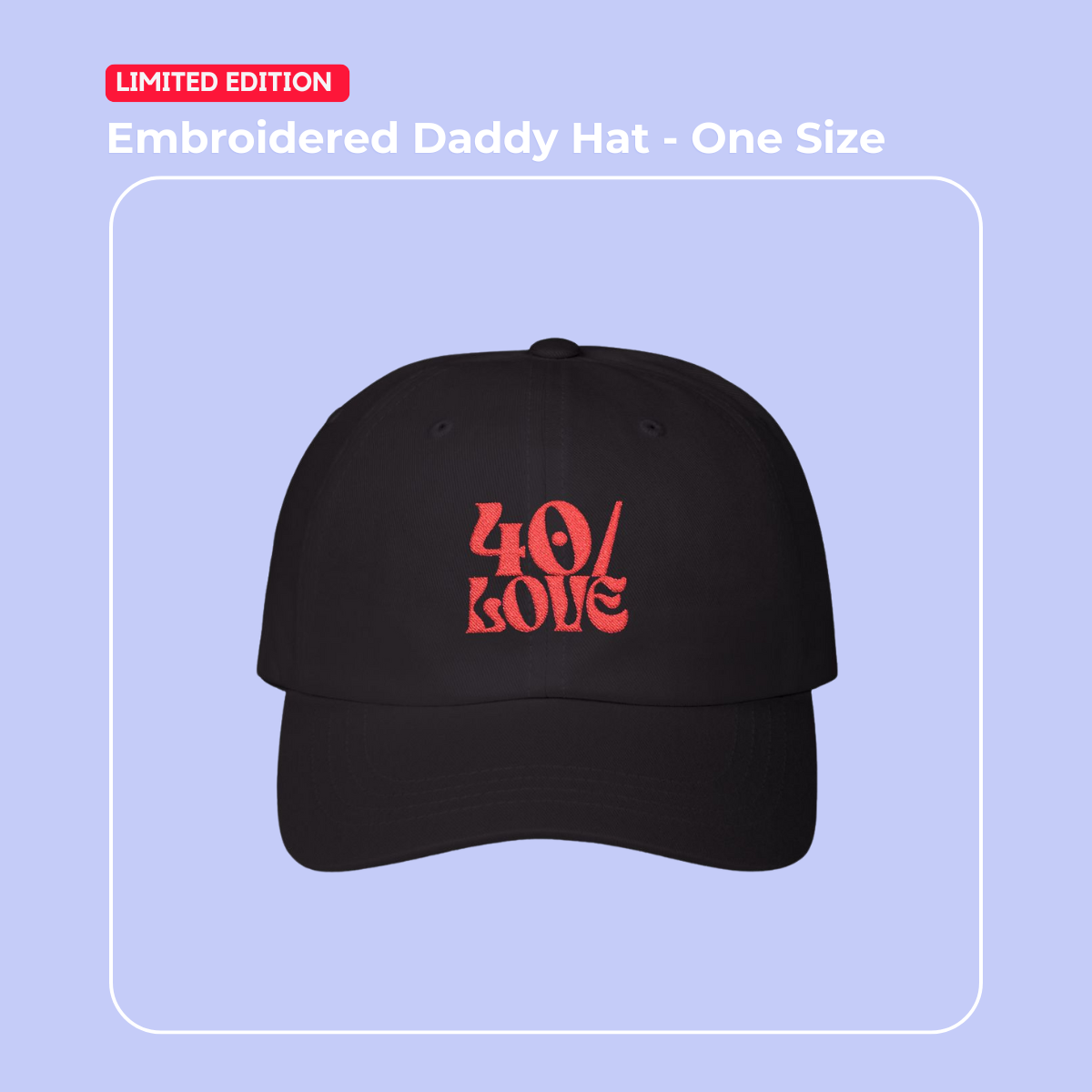 40/Love Daddy Hat - Red