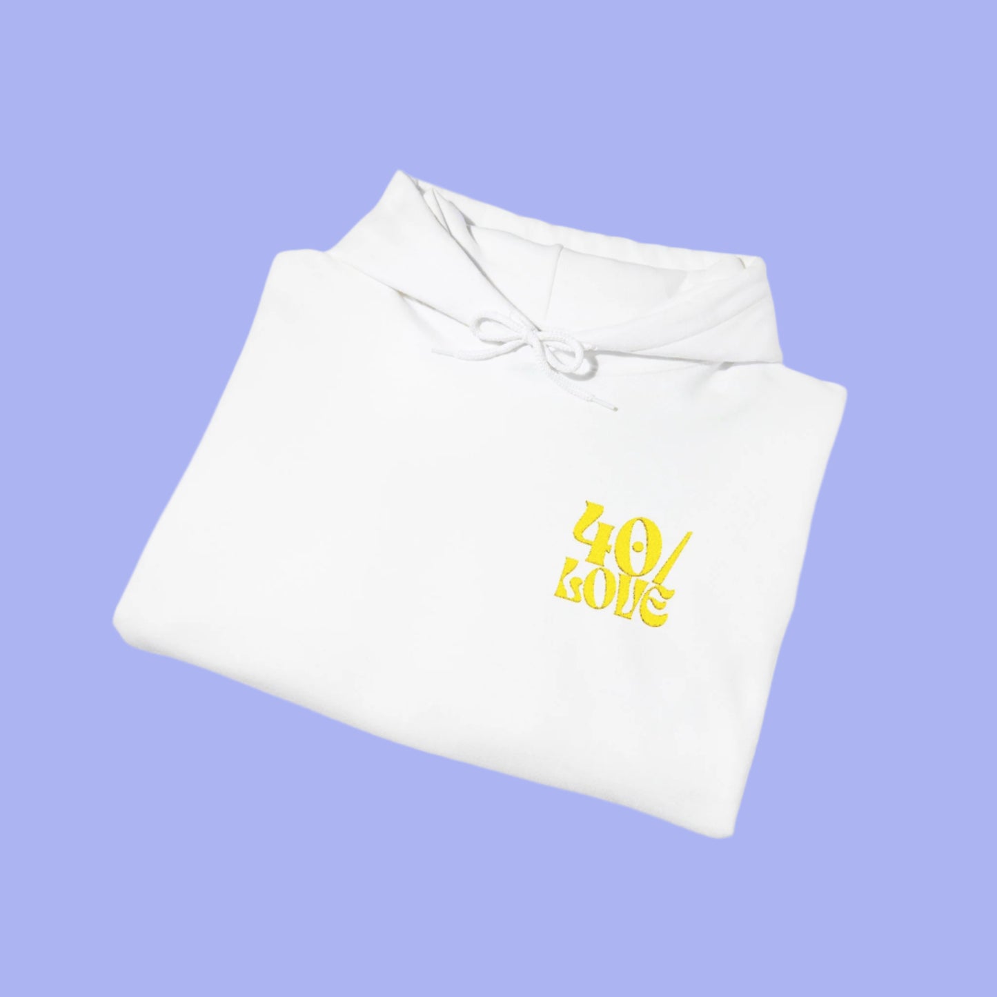 40/Love Hoodie - Embroidered Yellow