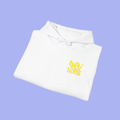 40/Love Hoodie - Embroidered Yellow