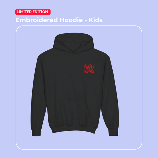 40/Love Hoodie (Kids) - Red