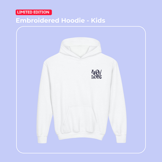 40/Love Hoodie (Kids) - Navy