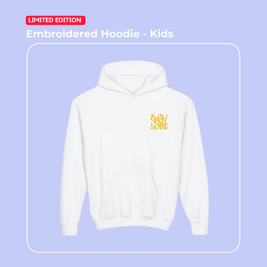 40/Love Hoodie (Kids) - Yellow