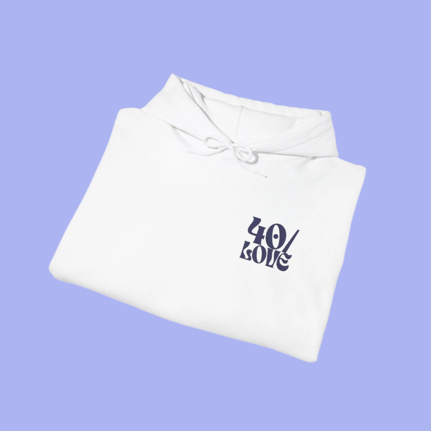 40/Love Hoodie - Embroidered Navy