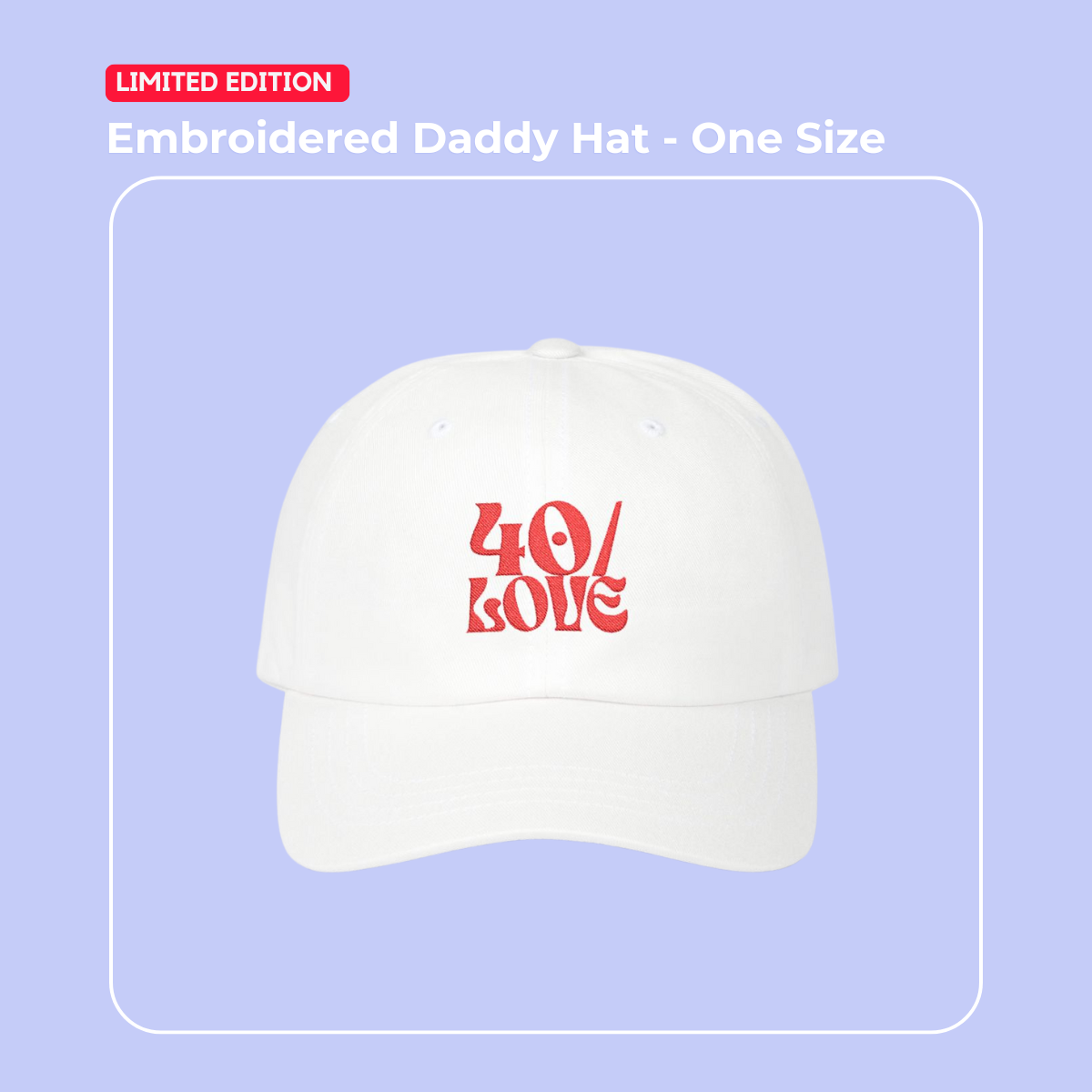 40/Love Daddy Hat - Red