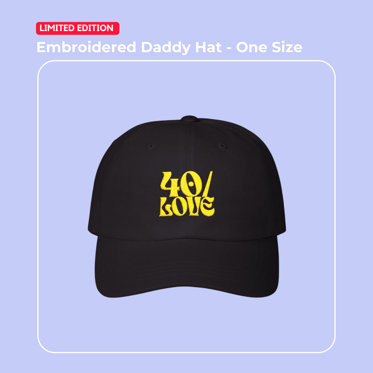 40/Love Daddy Hat - Yellow