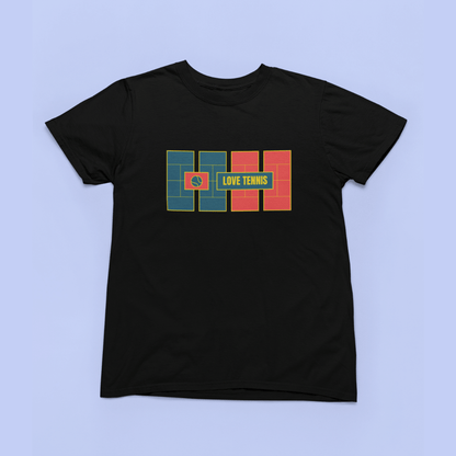 Love Tennis Four Courts - Front - Retro