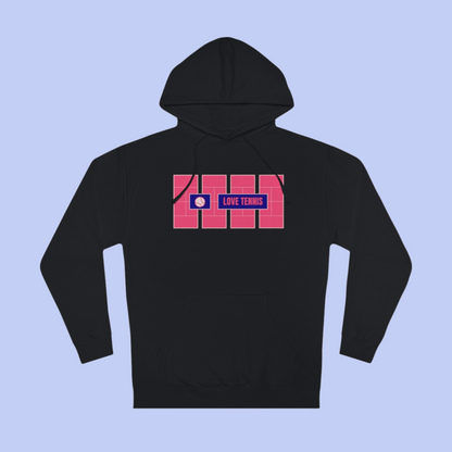 Love Tennis Four Courts - Front Design Hoody - French Rose