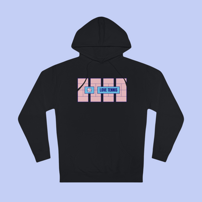 Love Tennis Four Courts - Front Design Hoody - Pink