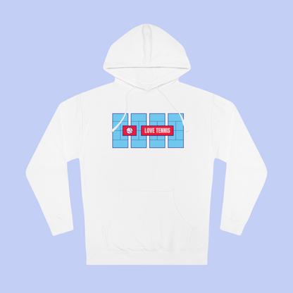 Love Tennis Four Courts - Front Design Hoody - Blue
