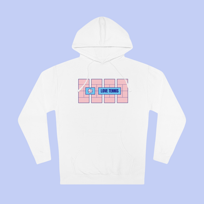 Love Tennis Four Courts - Front Design Hoody - Pink