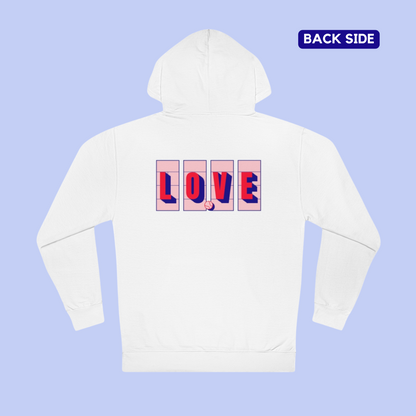 Love Tennis Four Courts - Back Design Hoody - French Rose