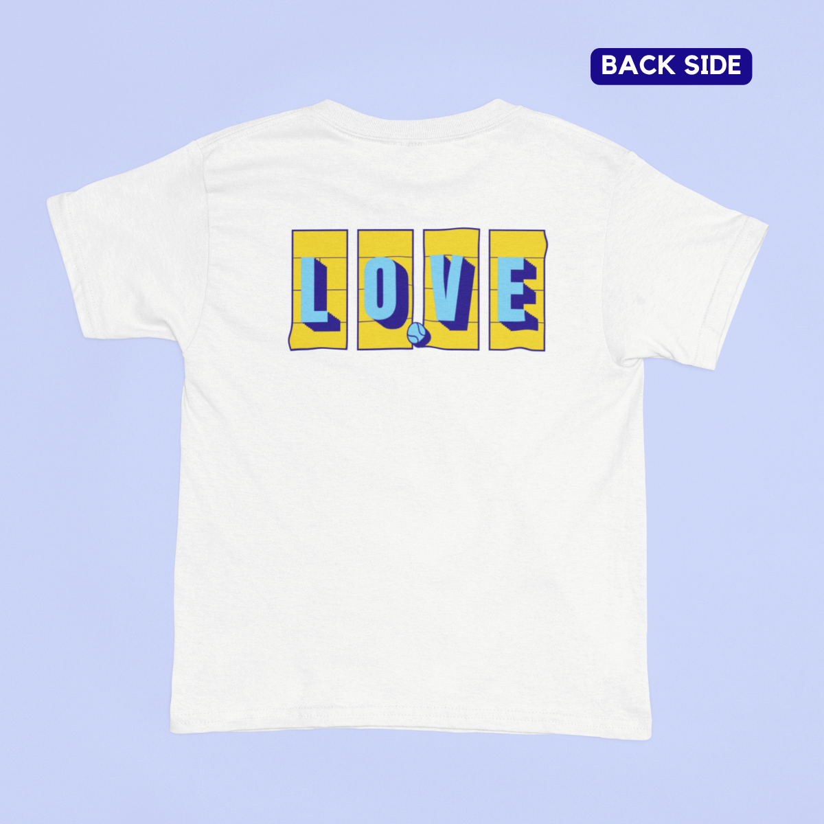 Love Tennis Four Courts - Back - Yellow