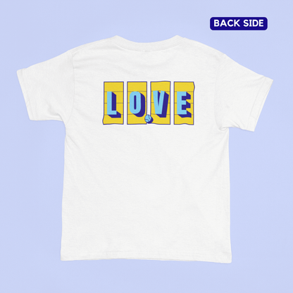 Love Tennis Four Courts - Back - Yellow