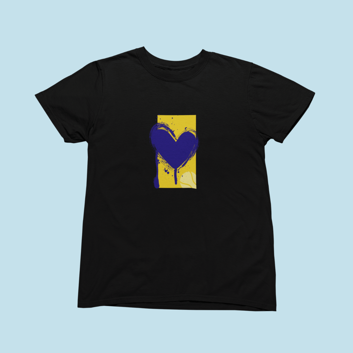 Courtside Heartbeat - Yellow Navy