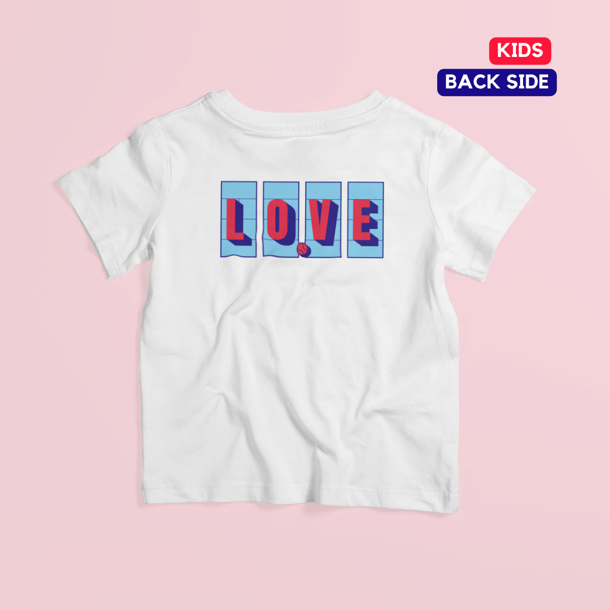 Love Tennis Four Courts - Back (Kids) - Blue