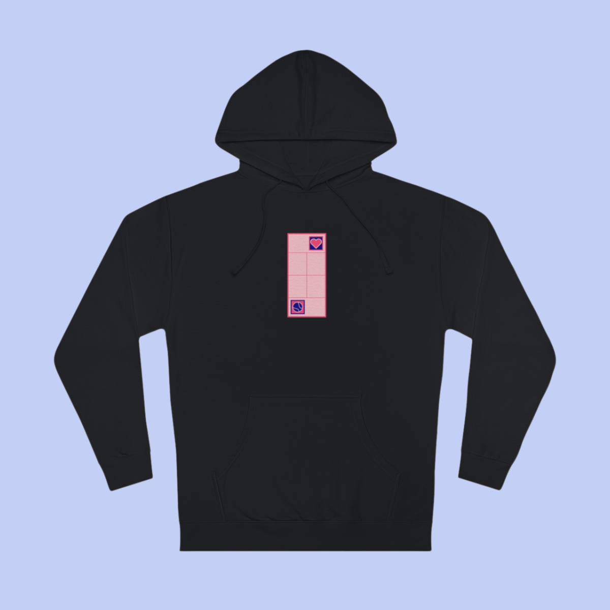 Love Tennis Single Court - Front Design Hoody - Pink