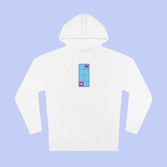 Love Tennis Single Court - Front Design Hoody - Blue