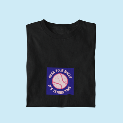 Grab Your Balls, It's Tennis Time Tee - Navy