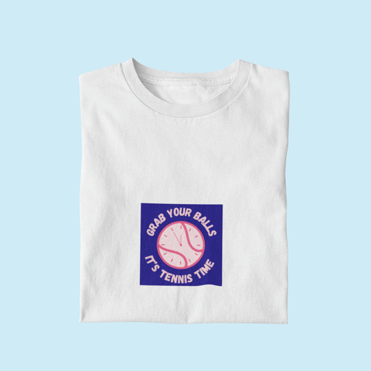 Grab Your Balls, It's Tennis Time Tee - Navy