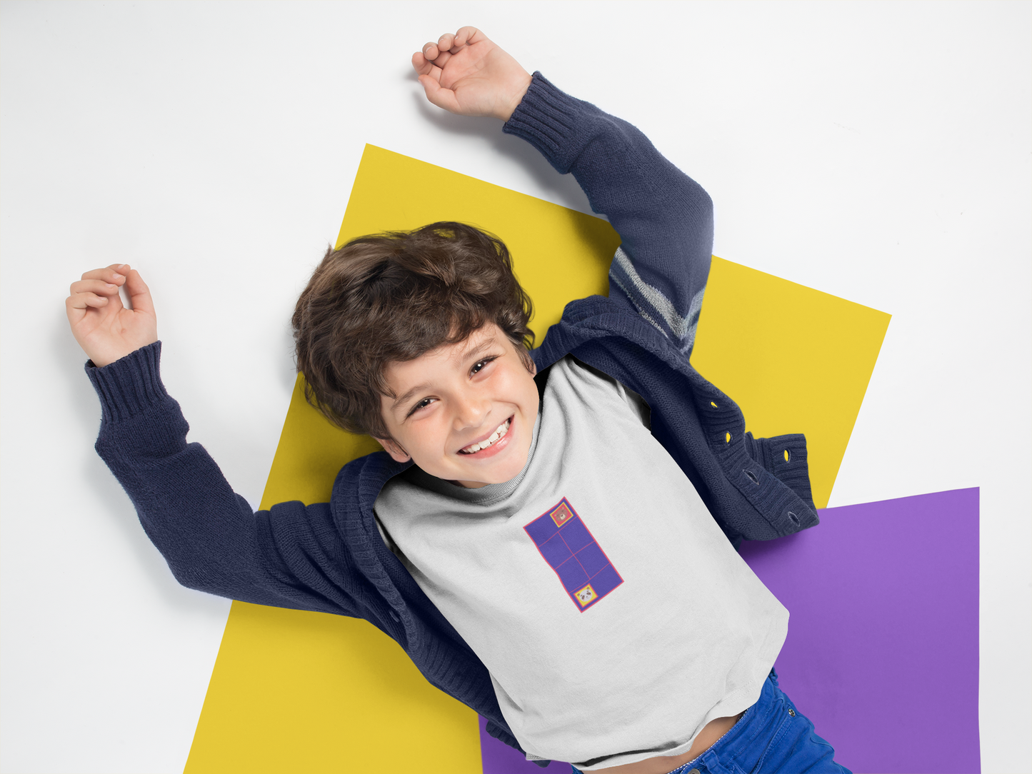 Love Tennis Single Court (Kids) - Navy